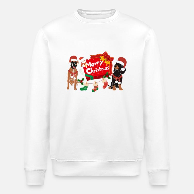 Joyeux Noël Chiens - Sweat bio ROLLER Stanley/Stella Unisexe - blanc