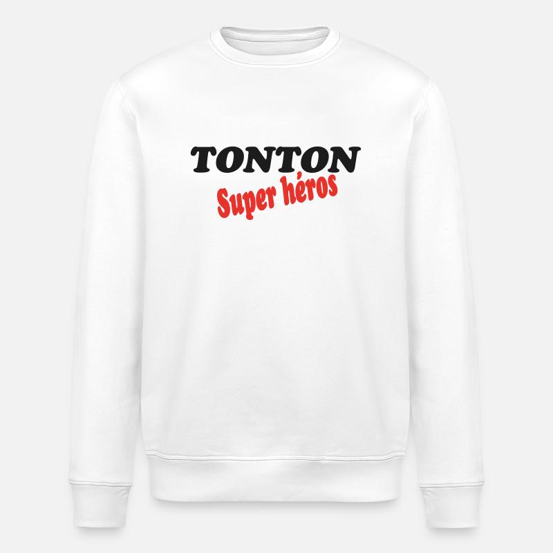 Onkel Superheld - Stanley/Stella Unisex Bio-Sweatshirt ROLLER - Weiß