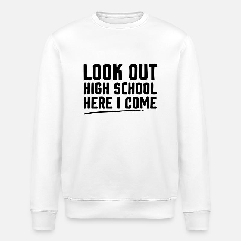 Attention lycée, j'arrive - Sweat bio ROLLER Stanley/Stella Unisexe - blanc