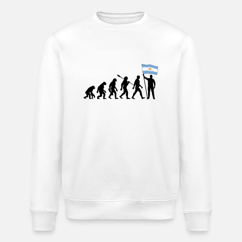 Evolution - Flagge Argentinien - Nation - Stanley/Stella Unisex Bio-Sweatshirt ROLLER - Weiß