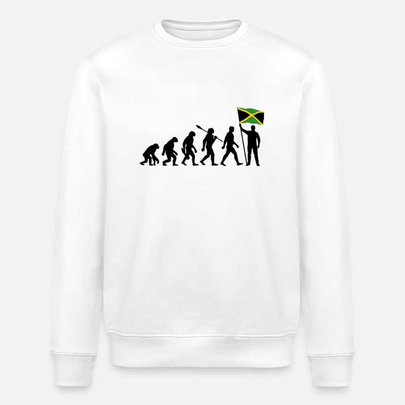 Jamaica - Evolution - Flagge - Nation - Stanley/Stella Unisex Bio-Sweatshirt ROLLER - Weiß