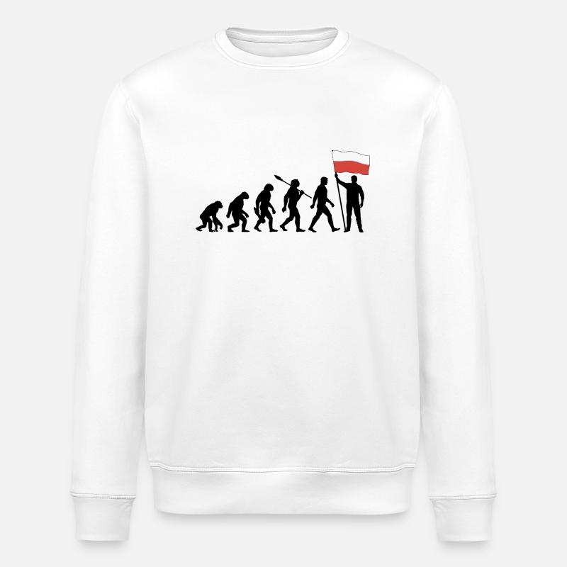 Polen - Evolution - Flagge - Nation - Stanley/Stella Unisex Bio-Sweatshirt ROLLER - Weiß