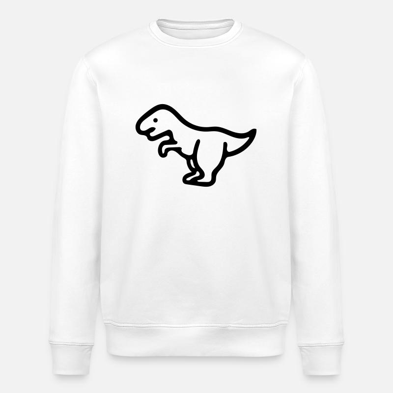 dinosaur - Stanley/Stella ROLLER Unisex Organic Sweatshirt - white