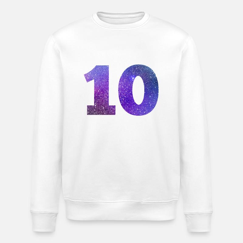 Galaxie Nummer 10 - Stanley/Stella Unisex Bio-Sweatshirt ROLLER - Weiß