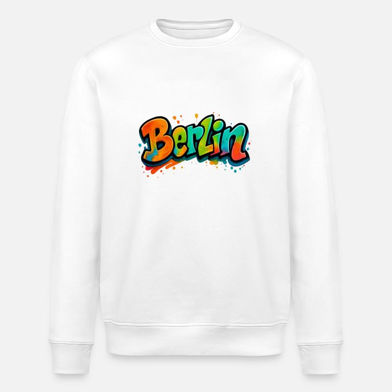 Berlin - Stanley/Stella Unisex Bio-Sweatshirt ROLLER - Weiß