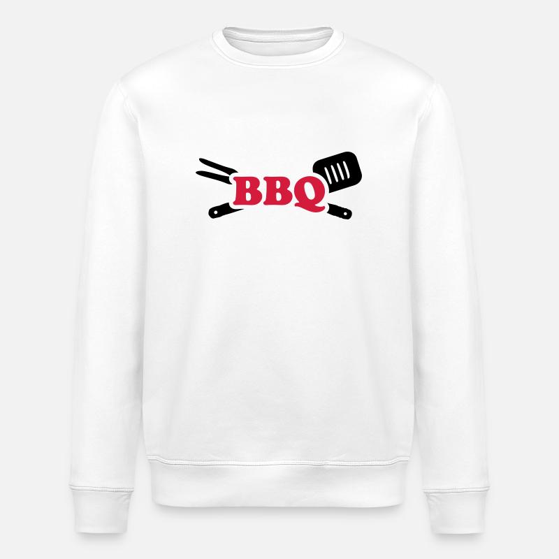 BBQ - Stanley/Stella ROLLER Unisex Organic Sweatshirt - white