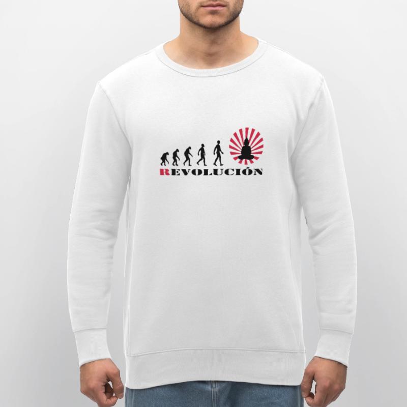 Darwin, evolution, revolution, enlightened, Buddha Stanley/Stella ROLLER Unisex Organic Sweatshirt