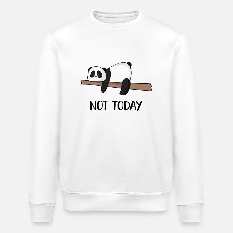 Heute nicht Panda - Stanley/Stella Unisex Bio-Sweatshirt ROLLER - Weiß