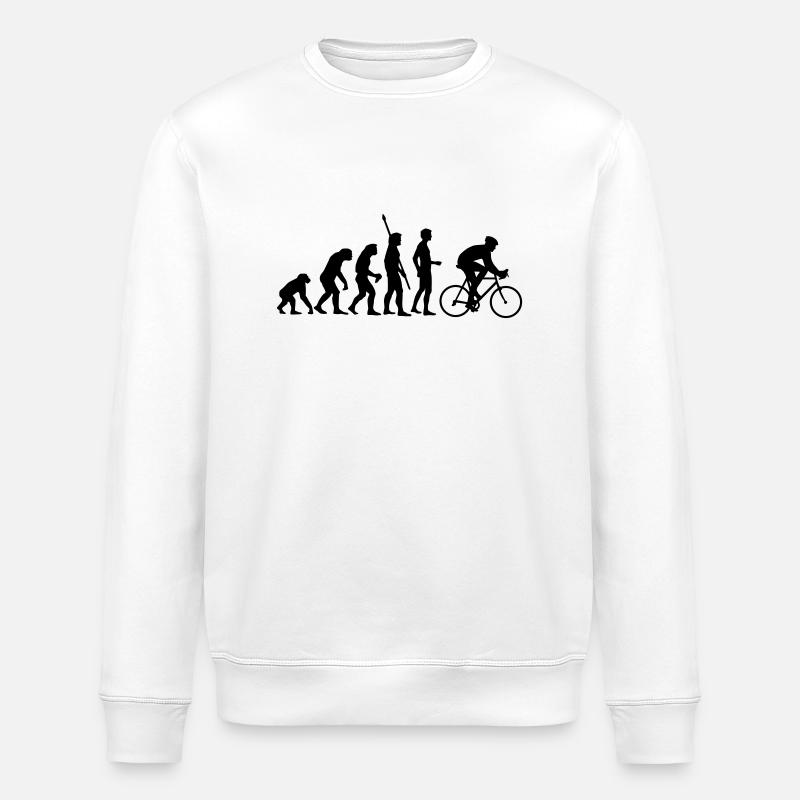 evolution_radfahrer - Stanley/Stella Unisex Bio-Sweatshirt ROLLER - Weiß