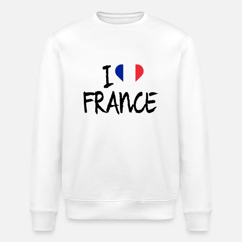Frankreich - Stanley/Stella Unisex Bio-Sweatshirt ROLLER - Weiß