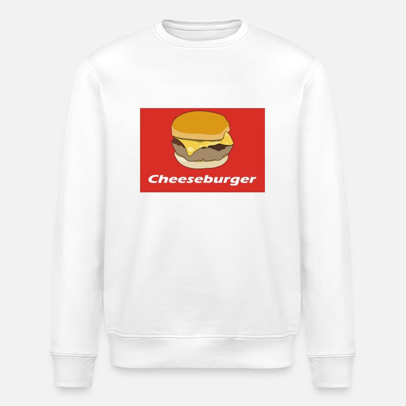 Cheeseburger - Sweat bio ROLLER Stanley/Stella Unisexe - blanc