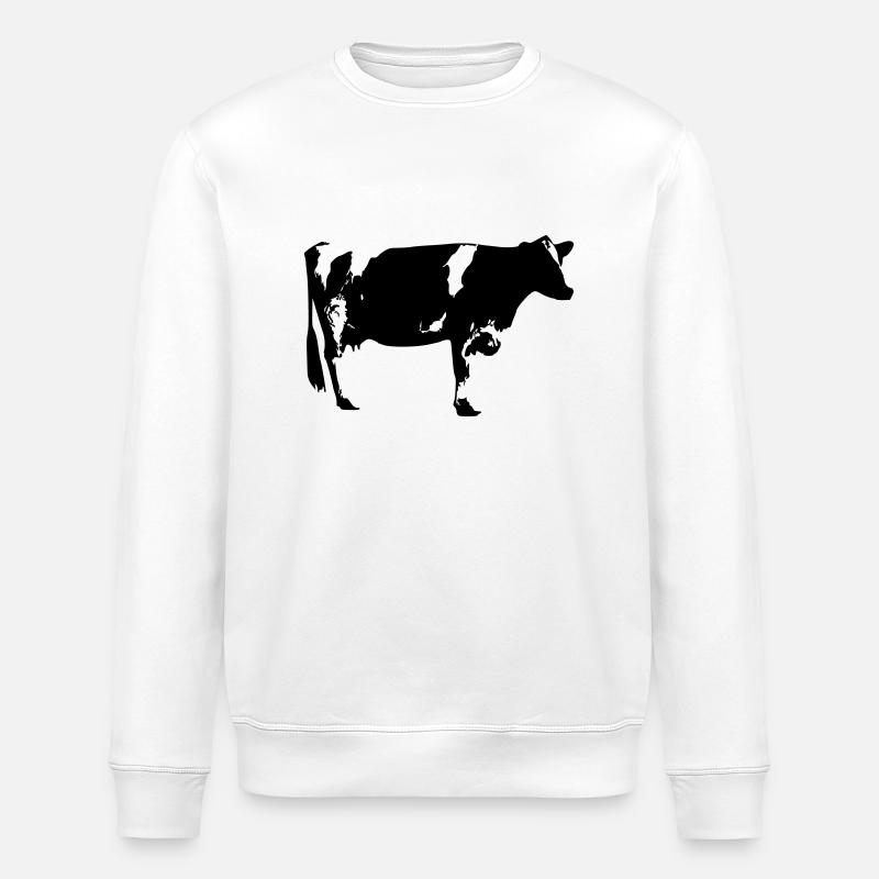 cow - Stanley/Stella ROLLER Unisex Organic Sweatshirt - white