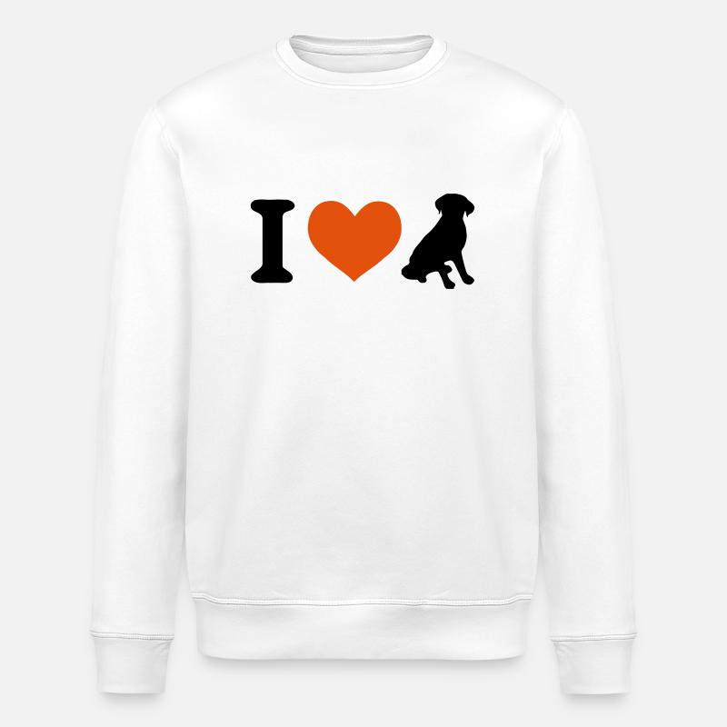 I love labrador - Stanley/Stella Unisex Bio-Sweatshirt ROLLER - Weiß