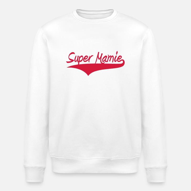 Super Mamie ! - Stanley/Stella Unisex Bio-Sweatshirt ROLLER - Weiß