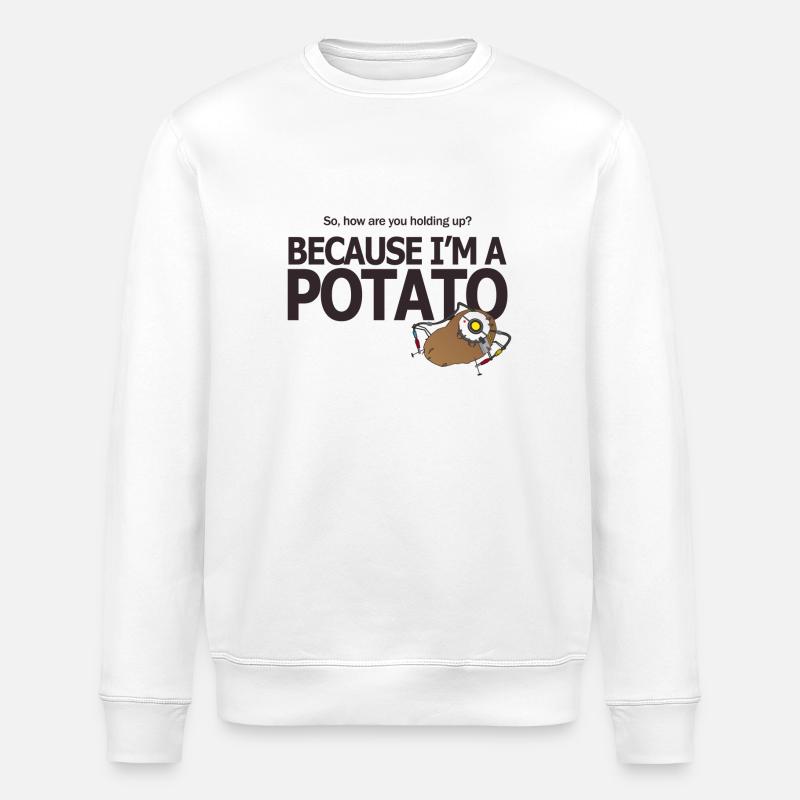 Hello Potato - Stanley/Stella ROLLER Unisex Organic Sweatshirt - white