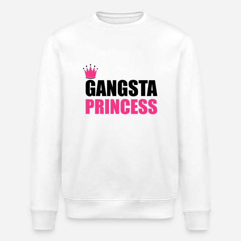 Gangsta Princess - Stanley/Stella Unisex Bio-Sweatshirt ROLLER - Weiß