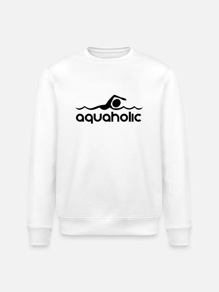 Aquaholic - Stanley/Stella ROLLER Unisex Organic Sweatshirt - white
