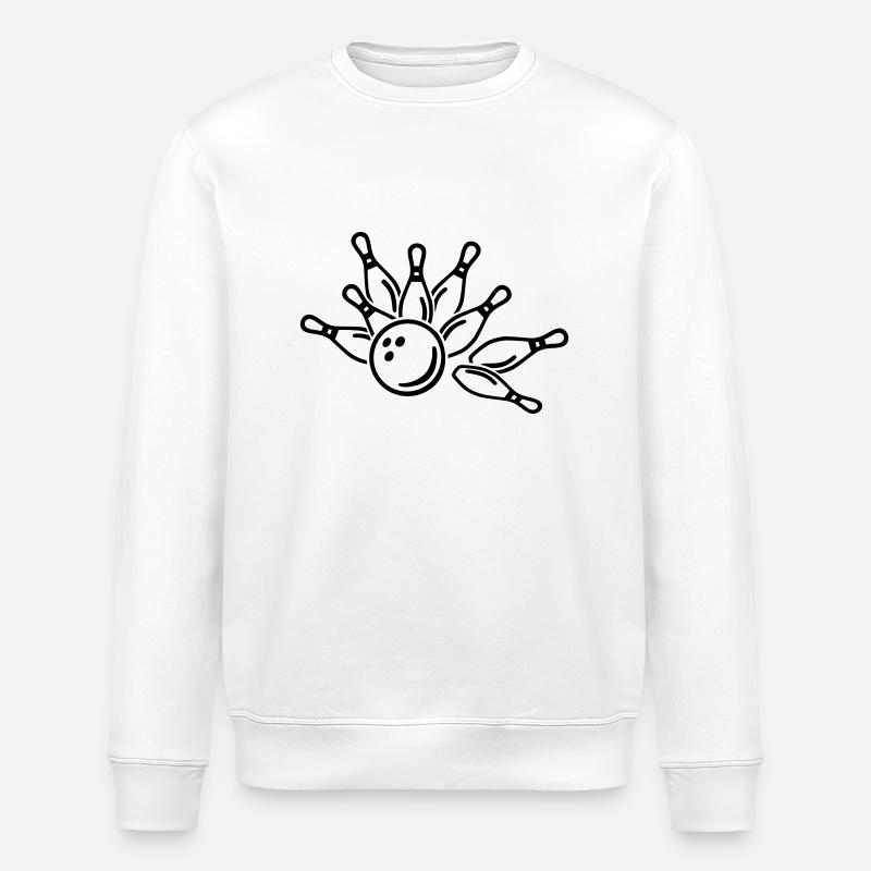 Bowling - Stanley/Stella ROLLER Unisex Organic Sweatshirt - white