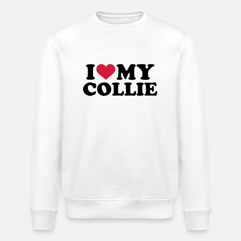 I love my Collie - Sweat bio ROLLER Stanley/Stella Unisexe - blanc