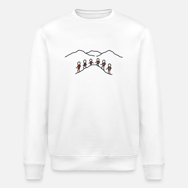 6 Männchen wandern - V2 - Stanley/Stella Unisex Bio-Sweatshirt ROLLER - Weiß
