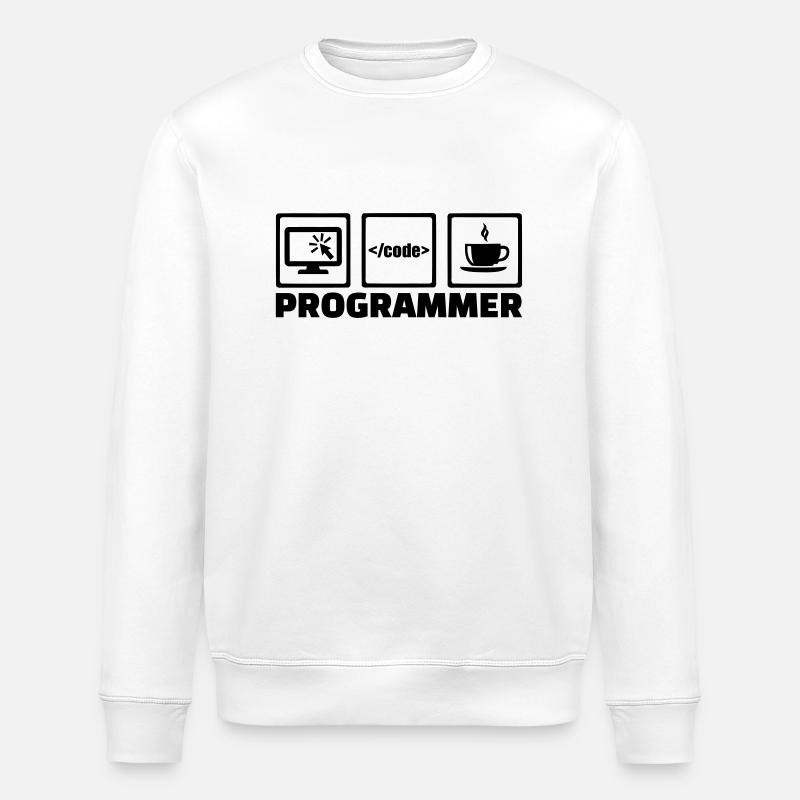 Programmer - Stanley/Stella ROLLER Unisex Organic Sweatshirt - white