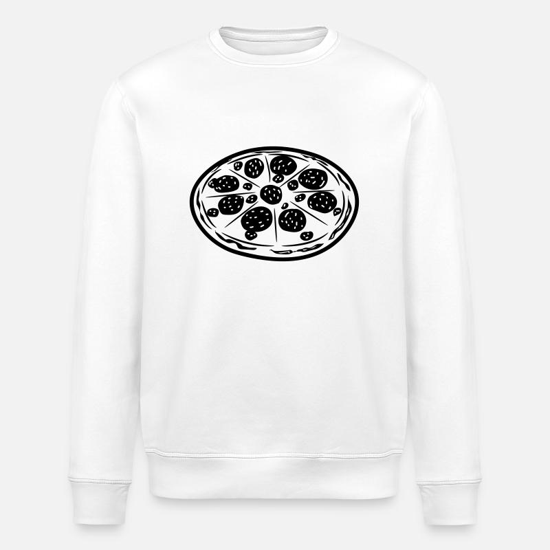 fast food pizza - Stanley/Stella Unisex Bio-Sweatshirt ROLLER - Weiß