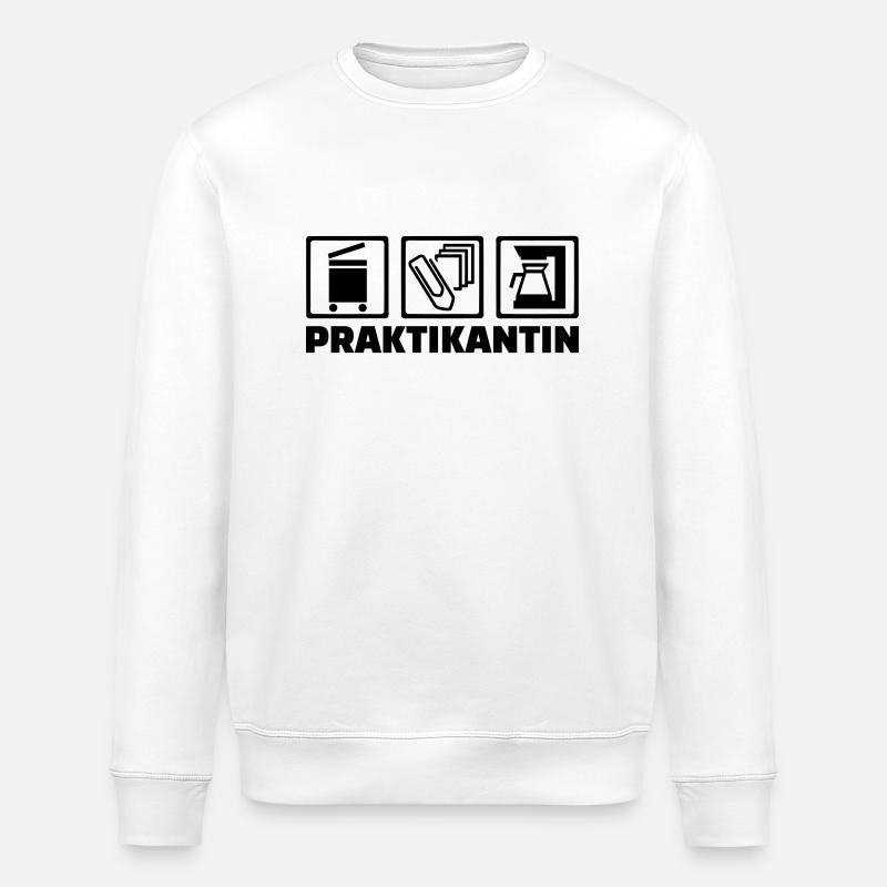 Praktikantin - Stanley/Stella Unisex Bio-Sweatshirt ROLLER - Weiß