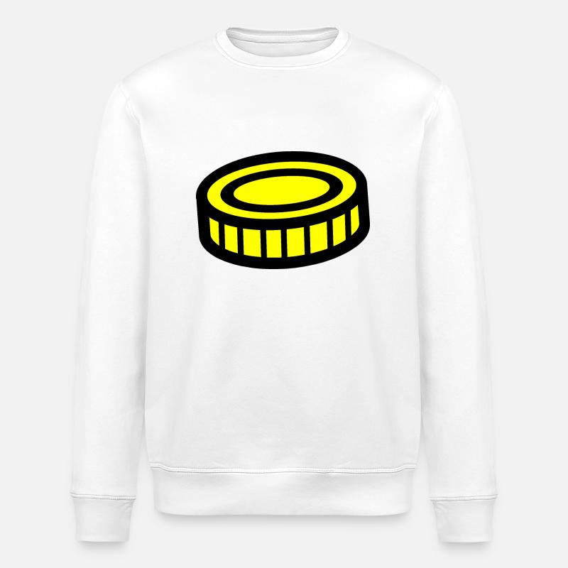 Münze Design - Stanley/Stella Unisex Bio-Sweatshirt ROLLER - Weiß