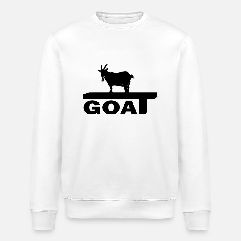 GOAT Greatest of All Time - Sweat bio ROLLER Stanley/Stella Unisexe - blanc