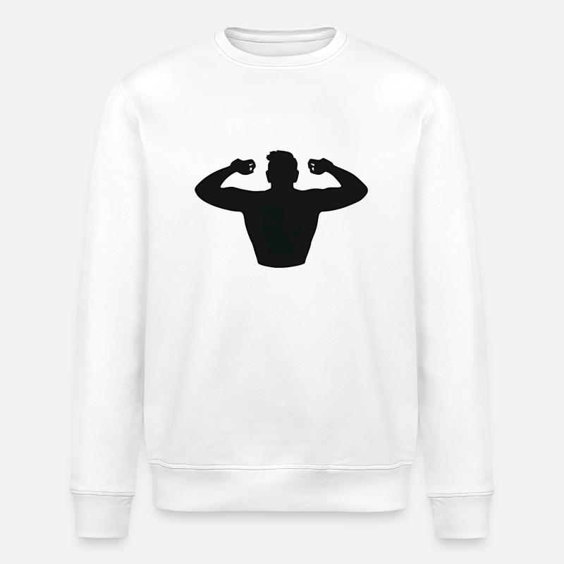 Fitnessstudio - Stanley/Stella Unisex Bio-Sweatshirt ROLLER - Weiß