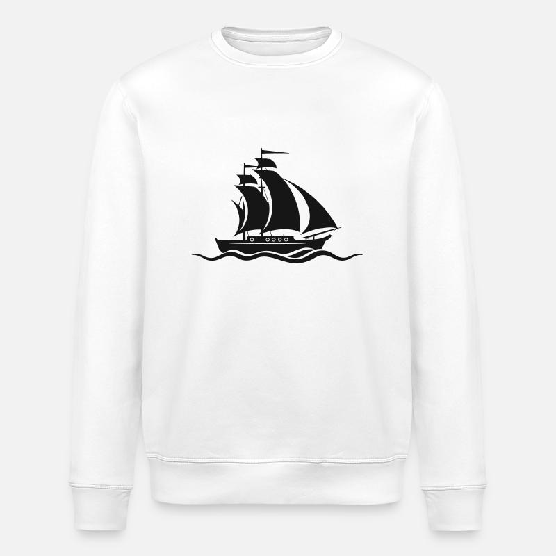 Sail Away Abenteuer - Stanley/Stella Unisex Bio-Sweatshirt ROLLER - Weiß