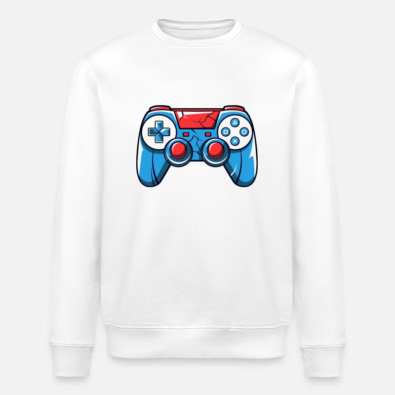Logo de la manette Gamer - Sweat bio ROLLER Stanley/Stella Unisexe - blanc