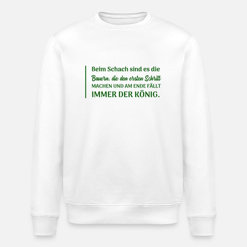 Farmer Farmer Funny Saying - Stanley/Stella ROLLER Unisex Organic Sweatshirt - white