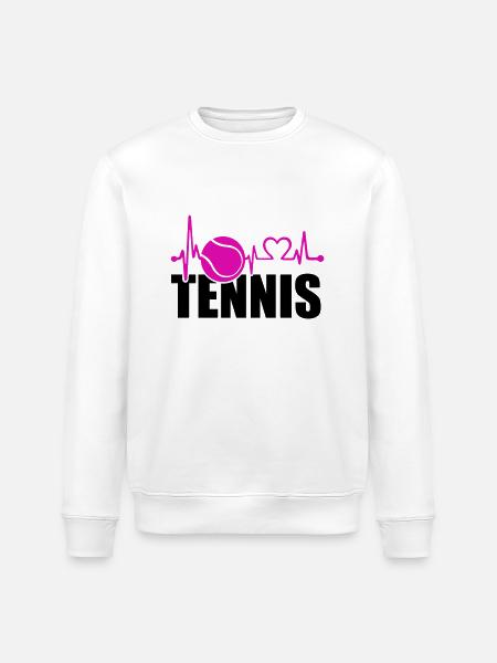 tennis love - Stanley/Stella Unisex Bio-Sweatshirt ROLLER - Weiß