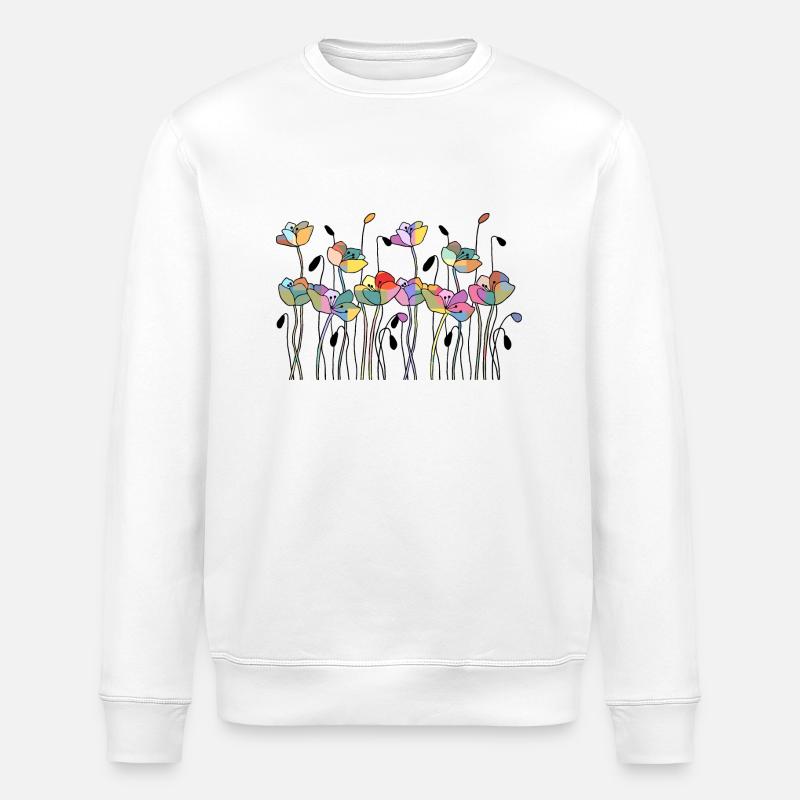 Fleur - Sweat bio ROLLER Stanley/Stella Unisexe - blanc