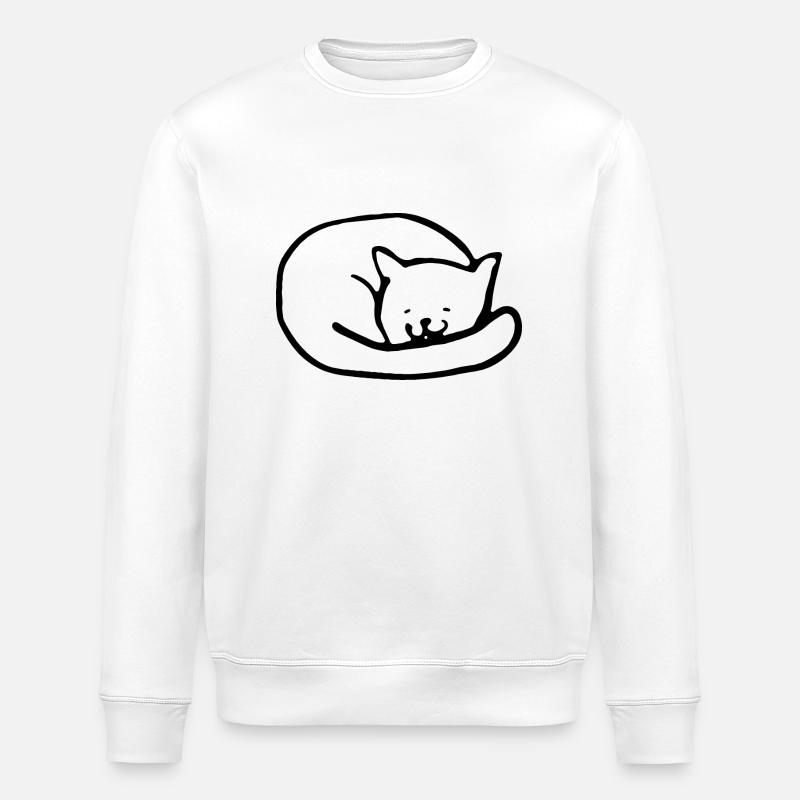 Süße Katze - Stanley/Stella Unisex Bio-Sweatshirt ROLLER - Weiß