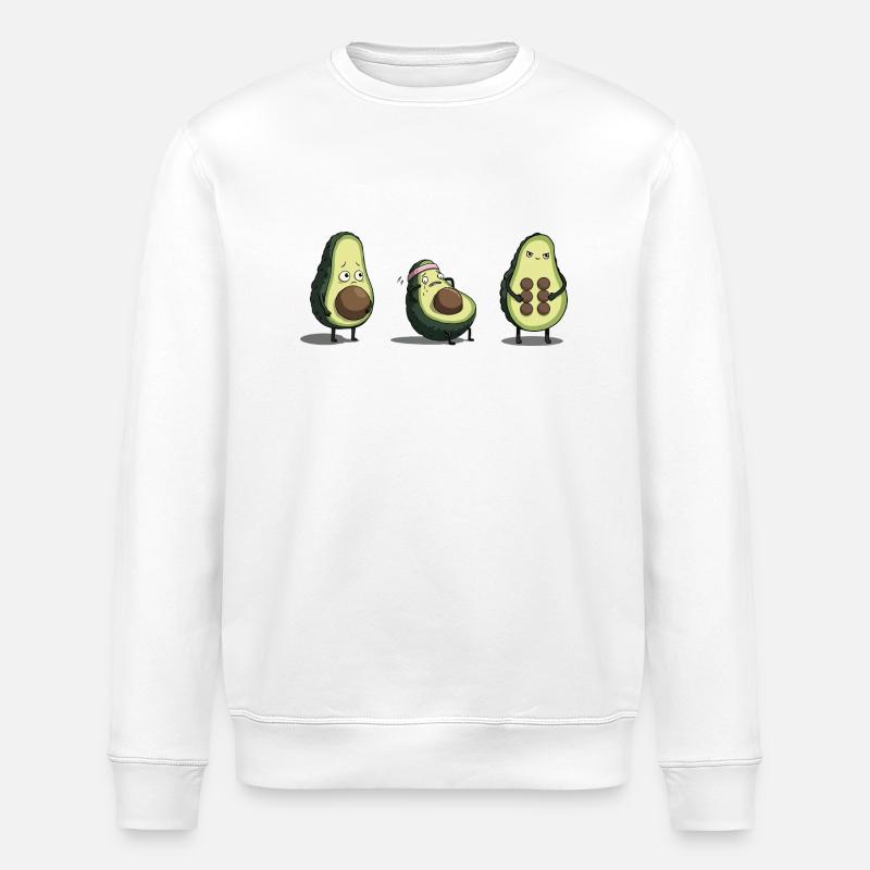 Evolution des Avocado-Körpers - Stanley/Stella Unisex Bio-Sweatshirt ROLLER - Weiß