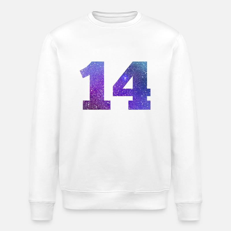 Galaxie Nummer 14 - Stanley/Stella Unisex Bio-Sweatshirt ROLLER - Weiß