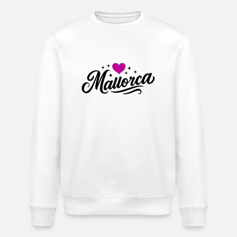 Mallorca Herz - Stanley/Stella Unisex Bio-Sweatshirt ROLLER - Weiß