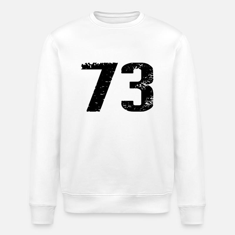 73 Zahl Trikot - Stanley/Stella Unisex Bio-Sweatshirt ROLLER - Weiß