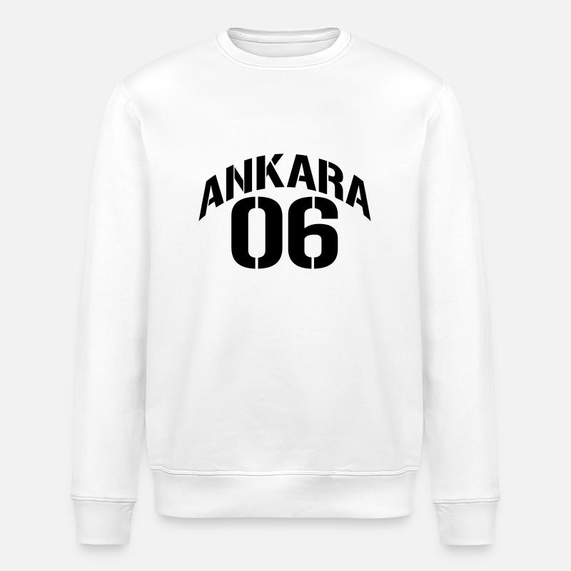 06 Ankara - Stanley/Stella ROLLER Unisex Organic Sweatshirt - white