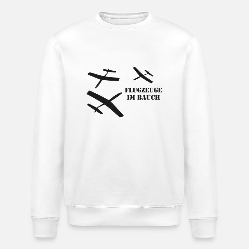 Flugzeuge im Bauch 2 - Stanley/Stella Unisex Bio-Sweatshirt ROLLER - Weiß