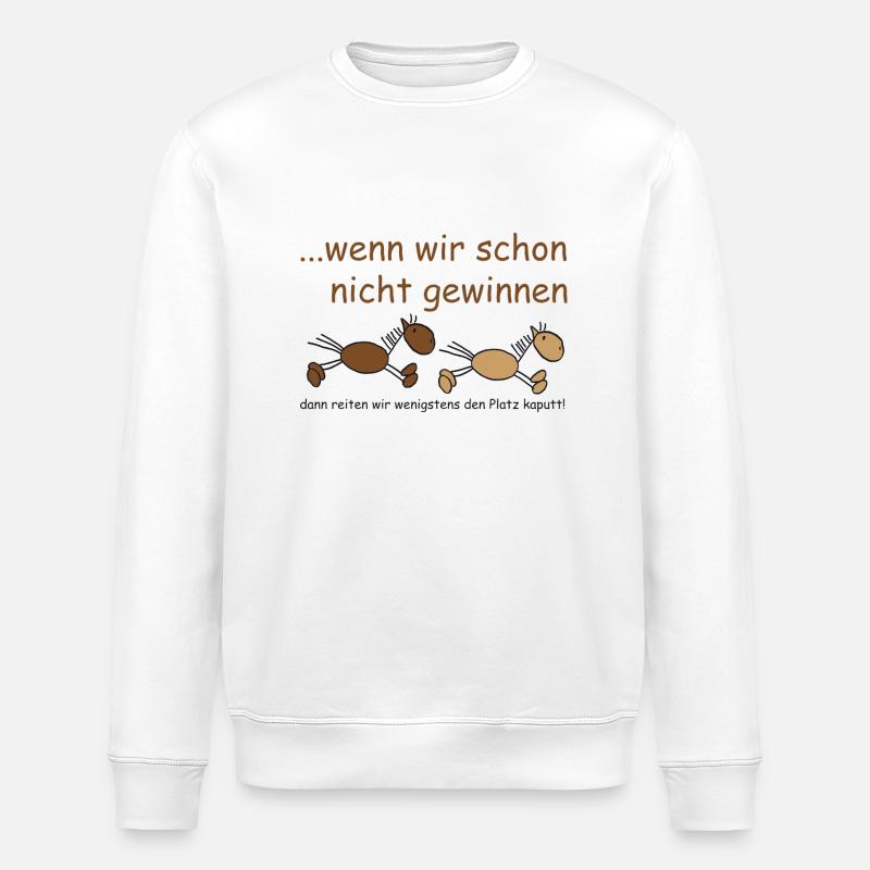 wenn_wir_schon_nicht_gewinnen - Stanley/Stella Unisex Bio-Sweatshirt ROLLER - Weiß