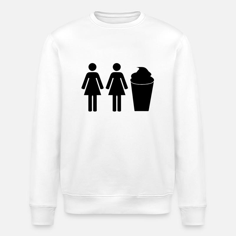 2 girls 1 cup - Stanley/Stella Unisex Bio-Sweatshirt ROLLER - Weiß