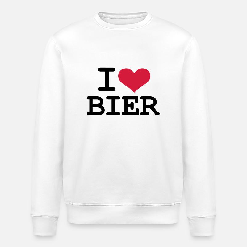 I - love - Bier - Stanley/Stella Unisex Bio-Sweatshirt ROLLER - Weiß