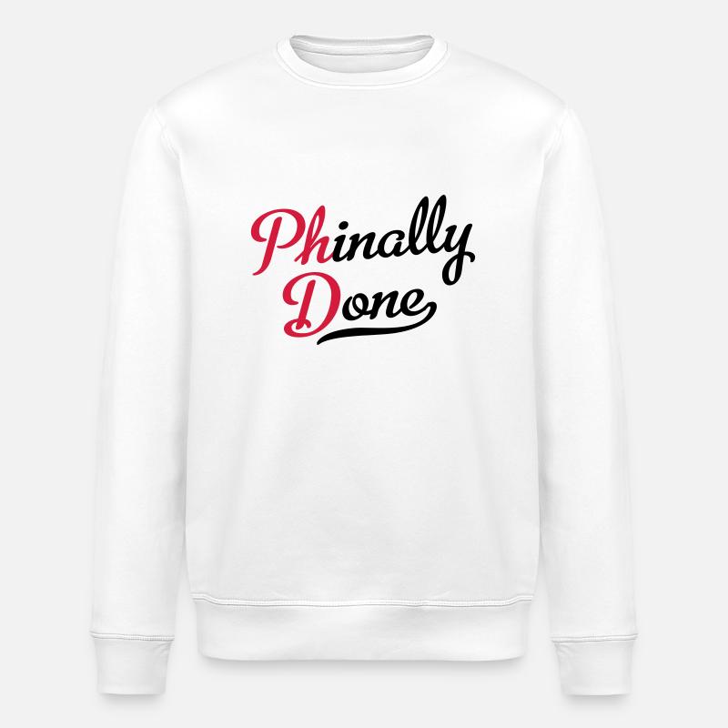 doktorgrad - Stanley/Stella økologisk unisex-sweatshirt ROLLER - hvid
