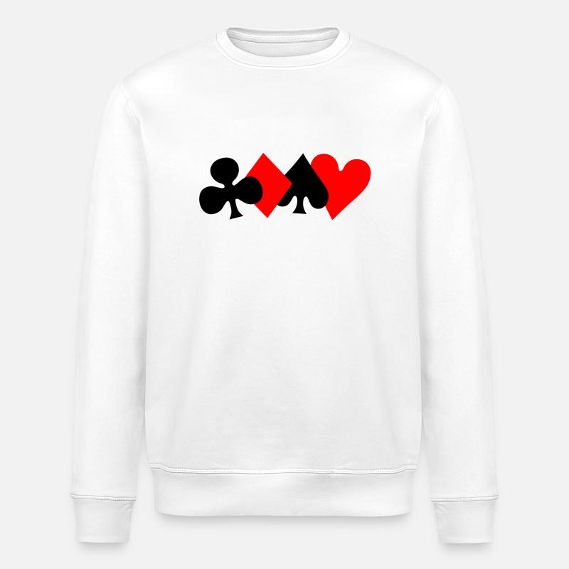 Poker - Sweat bio ROLLER Stanley/Stella Unisexe - blanc