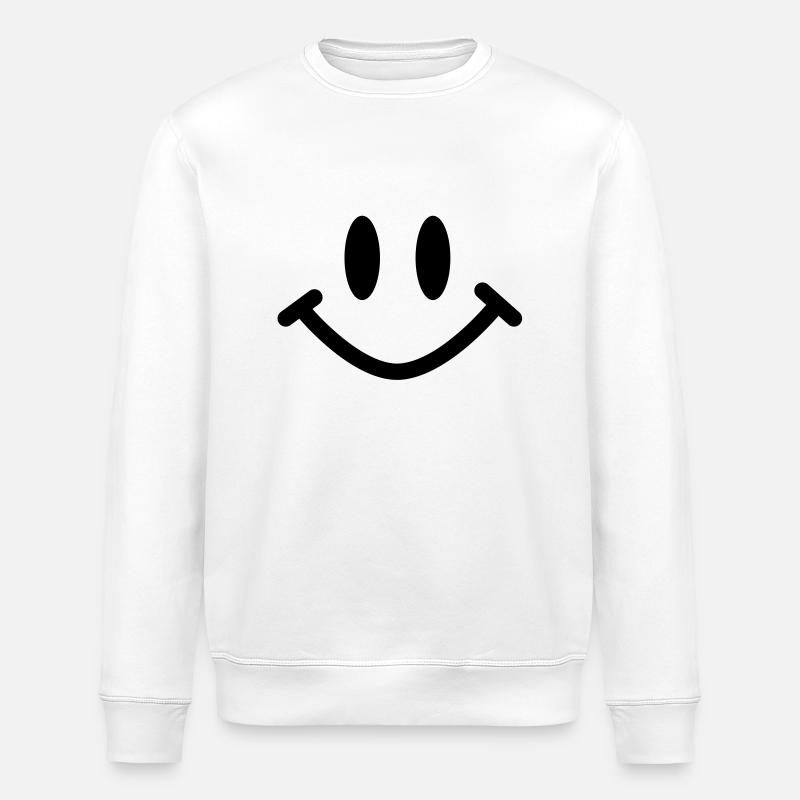 Smiley face - Stanley/Stella Unisex Bio-Sweatshirt ROLLER - Weiß