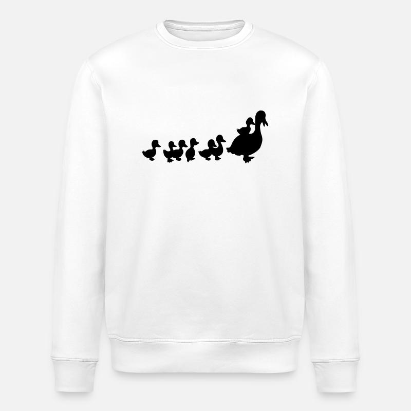 famille canards - Sweat bio ROLLER Stanley/Stella Unisexe - blanc