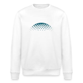 Golfball blau - Stanley/Stella Unisex Bio-Sweatshirt ROLLER - Weiß - Vorne - Nik (191cm)